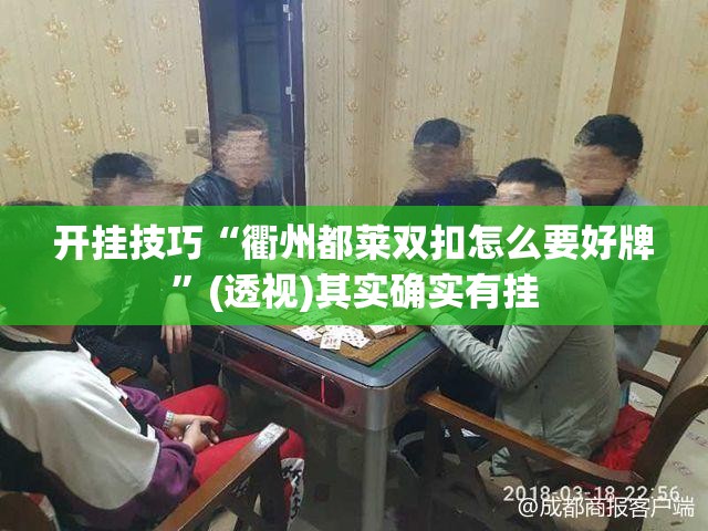 开挂技巧“衢州都莱双扣怎么要好牌	”(透视)其实确实有挂