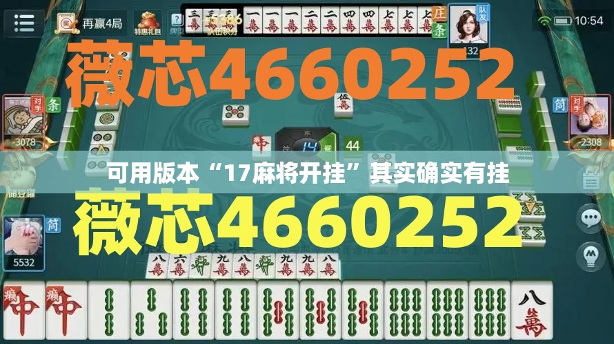 可用版本“17麻将开挂”其实确实有挂