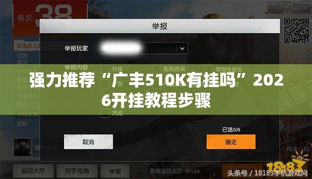 强力推荐“广丰510K有挂吗”2026开挂教程步骤