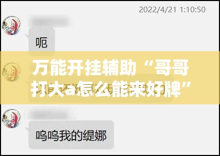 万能开挂辅助“哥哥打大a怎么能来好牌”细辅助教程分享