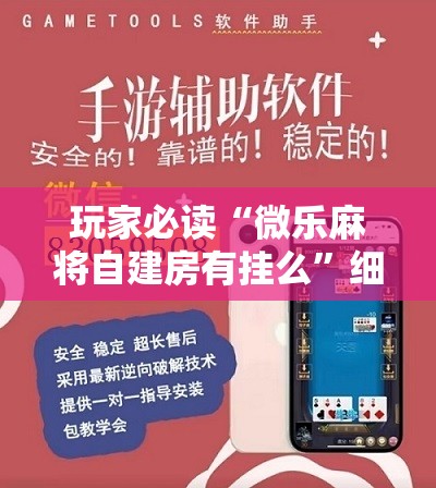 玩家必读“微乐麻将自建房有挂么”细辅助教程分享