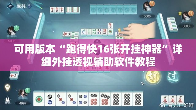可用版本“跑得快16张开挂神器”详细外挂透视辅助软件教程