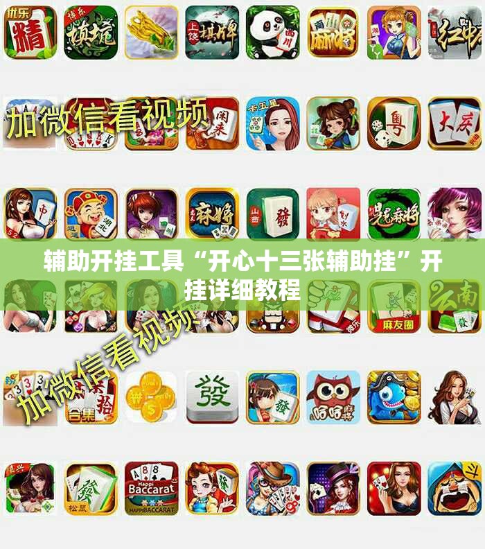 辅助开挂工具“开心十三张辅助挂”开挂详细教程
