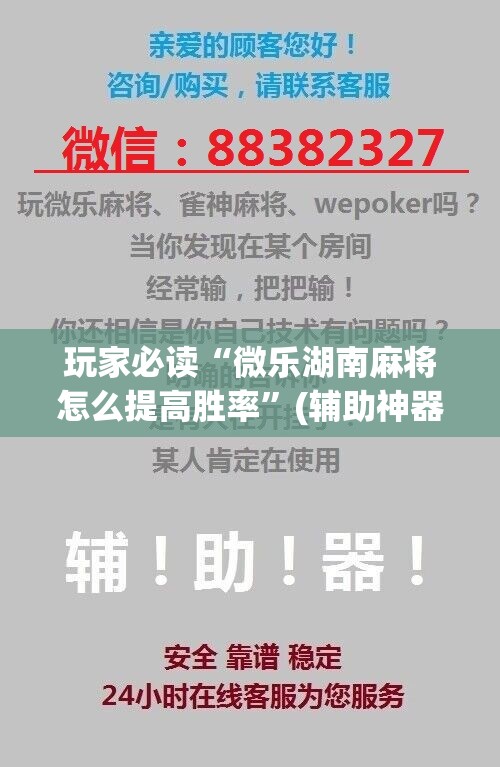 玩家必读“微乐湖南麻将怎么提高胜率”(辅助神器)开挂详细教程