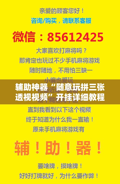 辅助神器“随意玩拼三张透视视频”开挂详细教程