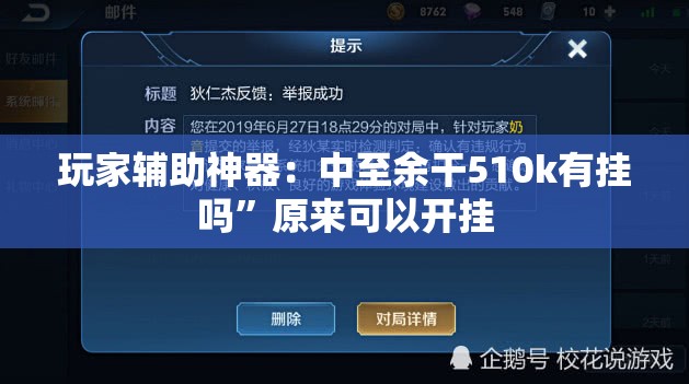 玩家辅助神器：中至余干510k有挂吗”原来可以开挂