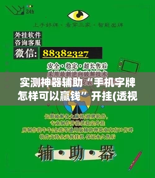 实测神器辅助“手机字牌怎样可以赢钱”开挂(透视)辅助神器