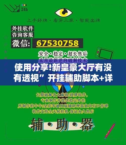 使用分享!新皇豪大厅有没有透视”开挂辅助脚本+详细开挂安装教程