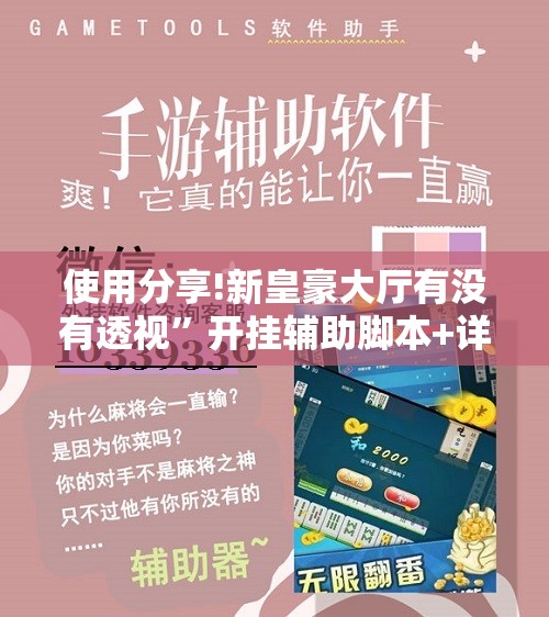 使用分享!新皇豪大厅有没有透视”开挂辅助脚本+详细开挂安装教程