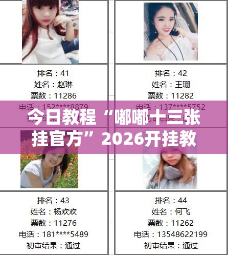 今日教程“嘟嘟十三张挂官方	”2026开挂教程步骤