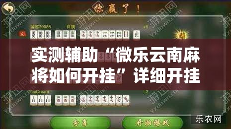 实测辅助“微乐云南麻将如何开挂”详细开挂教程