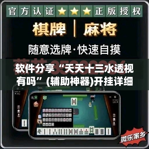 软件分享“天天十三水透视有吗	”(辅助神器)开挂详细教程