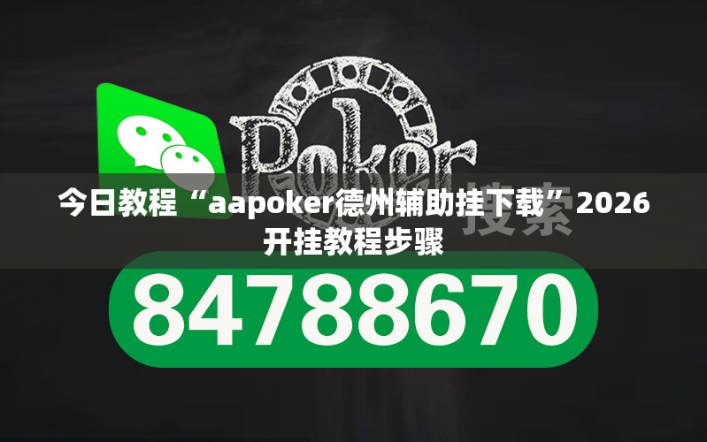 今日教程“aapoker德州辅助挂下载”2026开挂教程步骤