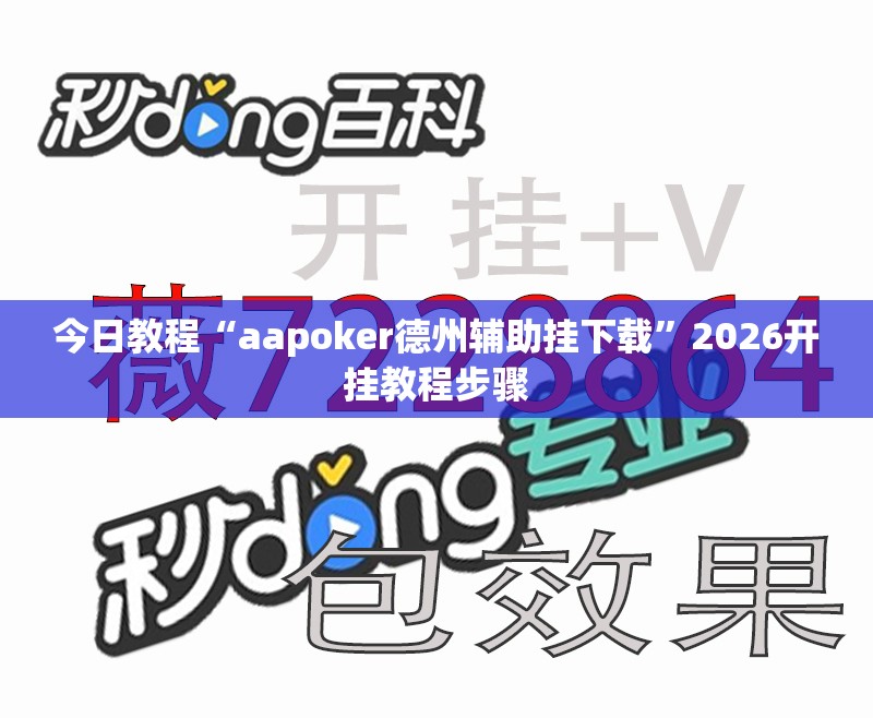 今日教程“aapoker德州辅助挂下载”2026开挂教程步骤