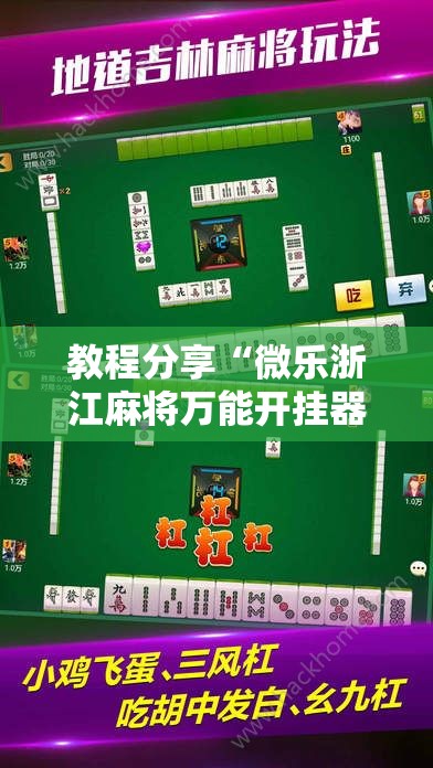 教程分享“微乐浙江麻将万能开挂器通用版”2026开挂教程步骤