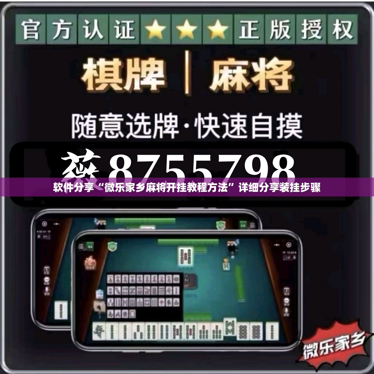 软件分享“微乐家乡麻将开挂教程方法”详细分享装挂步骤