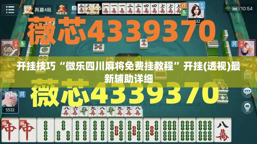开挂技巧“微乐四川麻将免费挂教程”开挂(透视)最新辅助详细