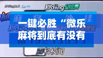 一键必胜“微乐麻将到底有没有挂”细辅助教程分享