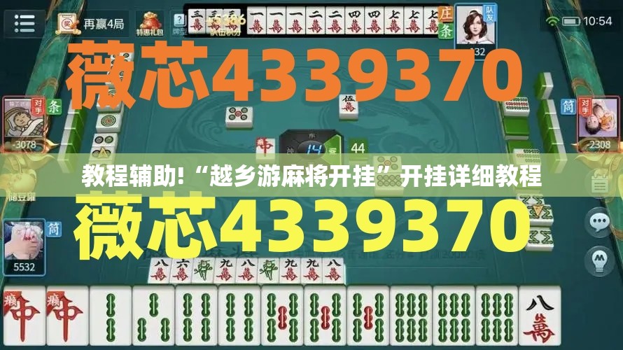 教程辅助!“越乡游麻将开挂	”开挂详细教程