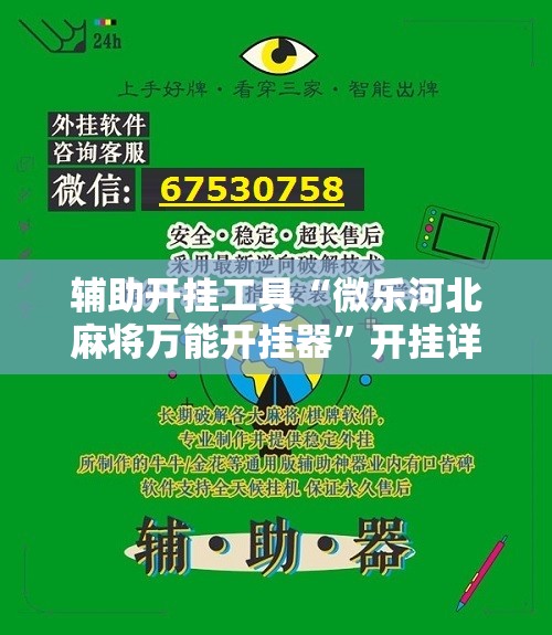 辅助开挂工具“微乐河北麻将万能开挂器”开挂详细教程