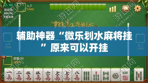 辅助神器“微乐划水麻将挂”原来可以开挂