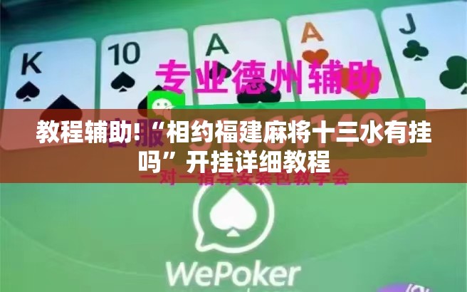 教程辅助!“相约福建麻将十三水有挂吗”开挂详细教程