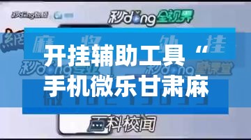 开挂辅助工具“手机微乐甘肃麻将到底有没有挂”(透视)其实确实有挂