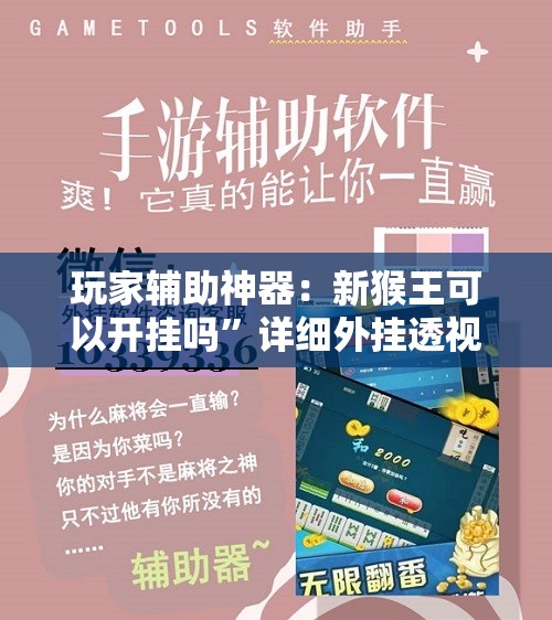 玩家辅助神器：新猴王可以开挂吗”详细外挂透视辅助软件教程