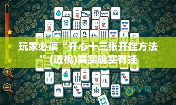 玩家必读“开心十三张开挂方法”(透视)其实确实有挂