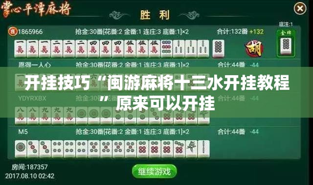 开挂技巧“闽游麻将十三水开挂教程”原来可以开挂
