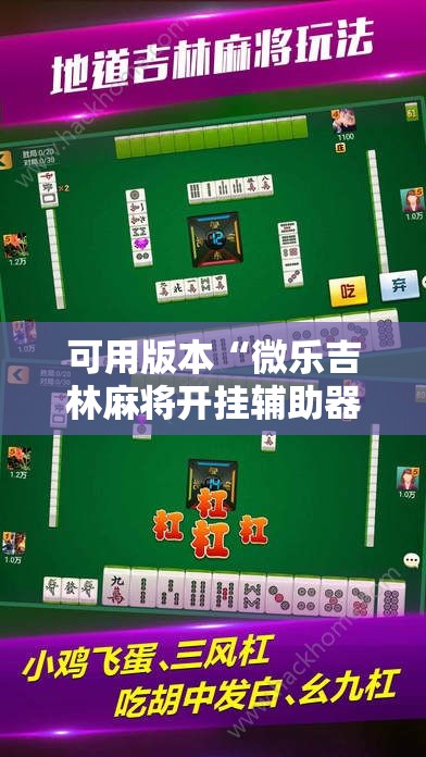 可用版本“微乐吉林麻将开挂辅助器通用版”2026开挂教程步骤