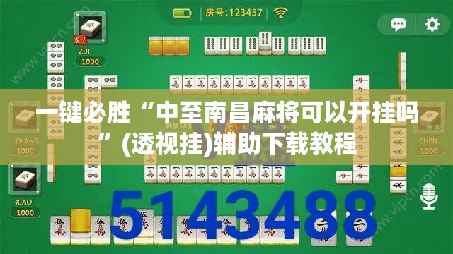 一键必胜“中至南昌麻将可以开挂吗”(透视挂)辅助下载教程
