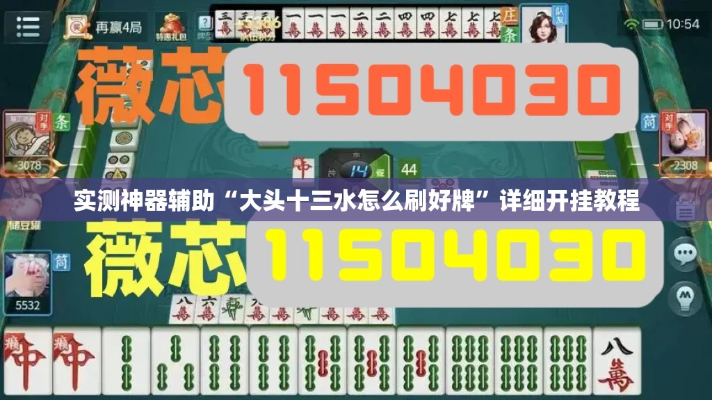 实测神器辅助“大头十三水怎么刷好牌”详细开挂教程