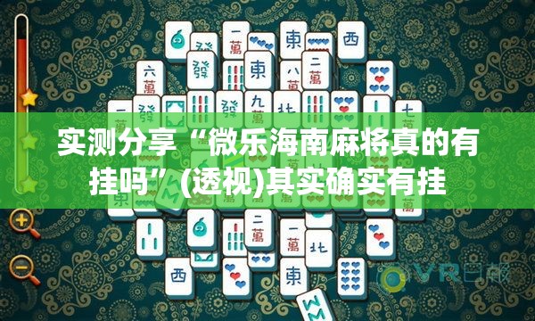 实测分享“微乐海南麻将真的有挂吗”(透视)其实确实有挂