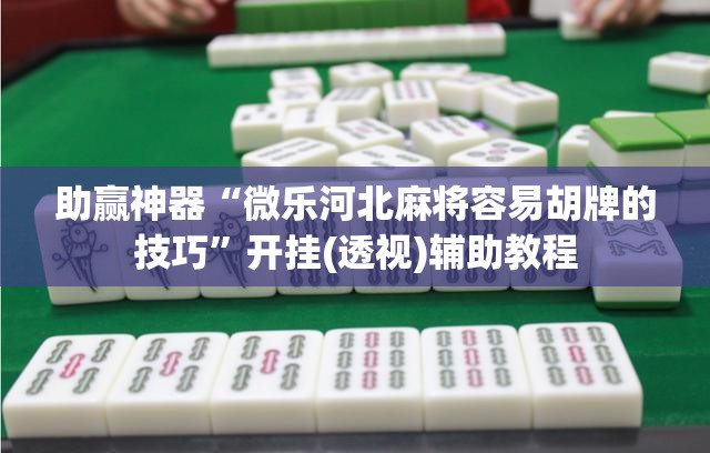 助赢神器“微乐河北麻将容易胡牌的技巧”开挂(透视)辅助教程