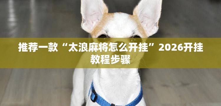 推荐一款“太浪麻将怎么开挂”2026开挂教程步骤