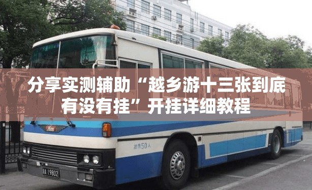分享实测辅助“越乡游十三张到底有没有挂”开挂详细教程