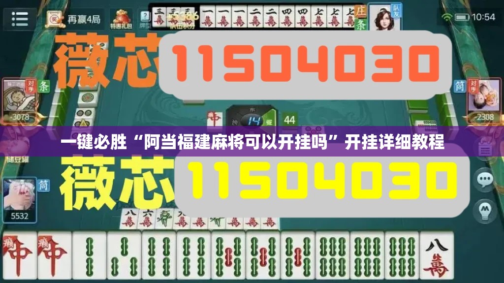 一键必胜“阿当福建麻将可以开挂吗”开挂详细教程