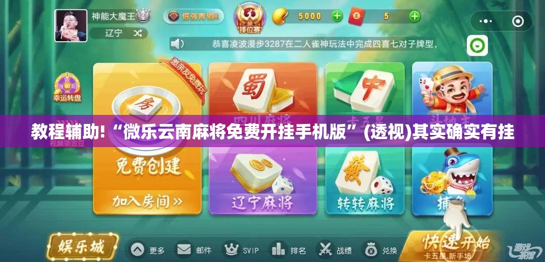 教程辅助!“微乐云南麻将免费开挂手机版”(透视)其实确实有挂