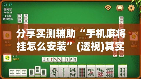 分享实测辅助“手机麻将挂怎么安装”(透视)其实确实有挂