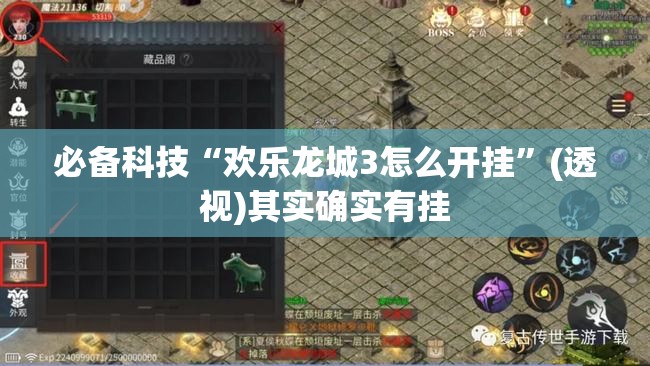 必备科技“欢乐龙城3怎么开挂”(透视)其实确实有挂