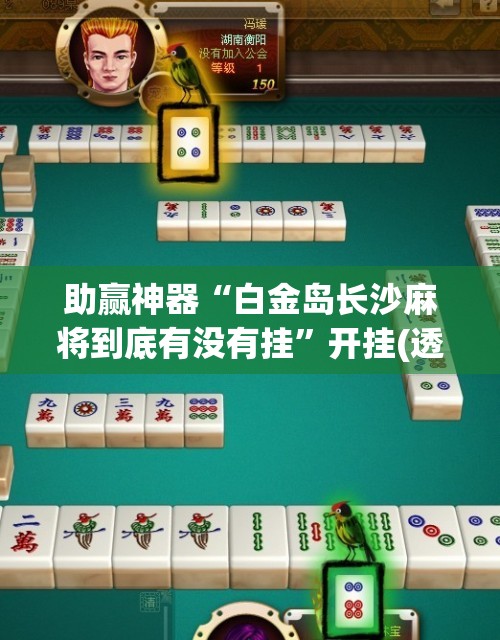 助赢神器“白金岛长沙麻将到底有没有挂”开挂(透视)最新辅助详细