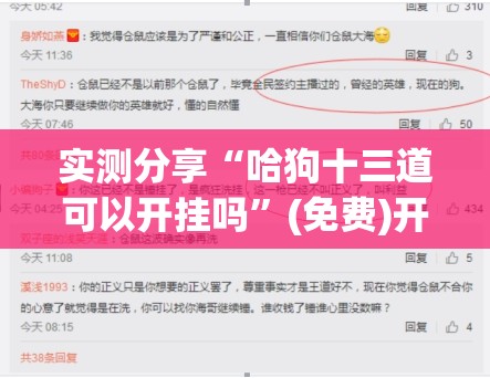 实测分享“哈狗十三道可以开挂吗”(免费)开挂辅助教学(最新辅助开挂教程)