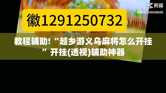 教程辅助!“越乡游义乌麻将怎么开挂”开挂(透视)辅助神器