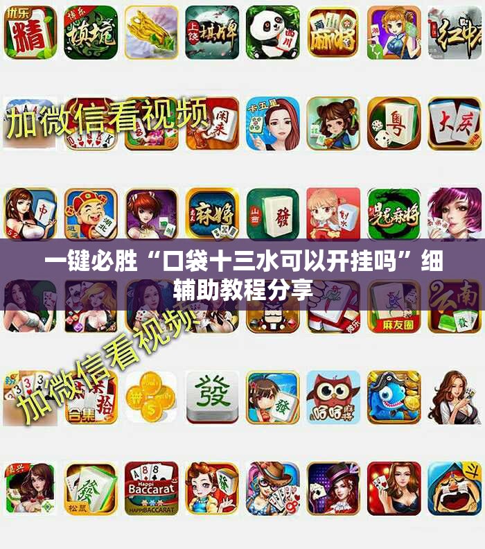 一键必胜“口袋十三水可以开挂吗”细辅助教程分享