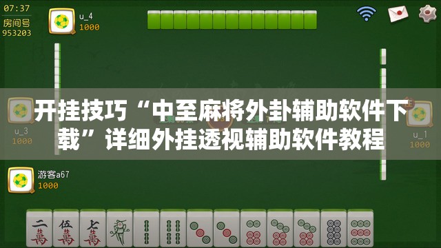 开挂技巧“中至麻将外卦辅助软件下载”详细外挂透视辅助软件教程