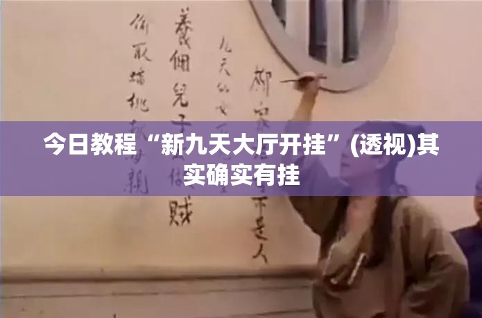 今日教程“新九天大厅开挂”(透视)其实确实有挂