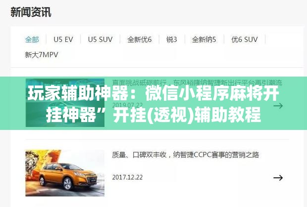 玩家辅助神器：微信小程序麻将开挂神器	”开挂(透视)辅助教程