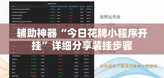 辅助神器“今日花牌小程序开挂”详细分享装挂步骤