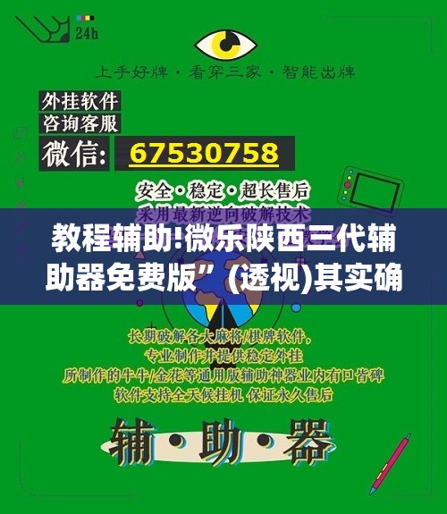 教程辅助!微乐陕西三代辅助器免费版	”(透视)其实确实有挂